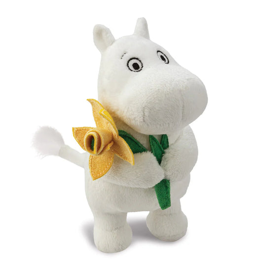 Moomin Standing with Daffodil Soft Toy