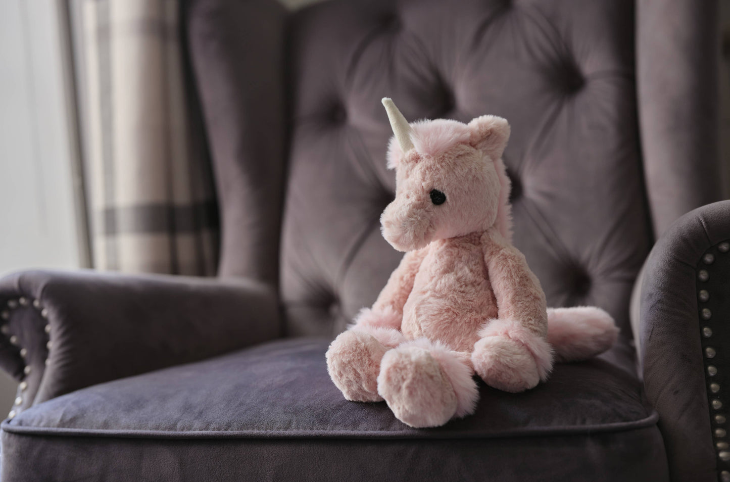 Charlie Bears Ltd - Star Unicorn Ballet Slipper Pink Soft Plush Toy Teddy Bear