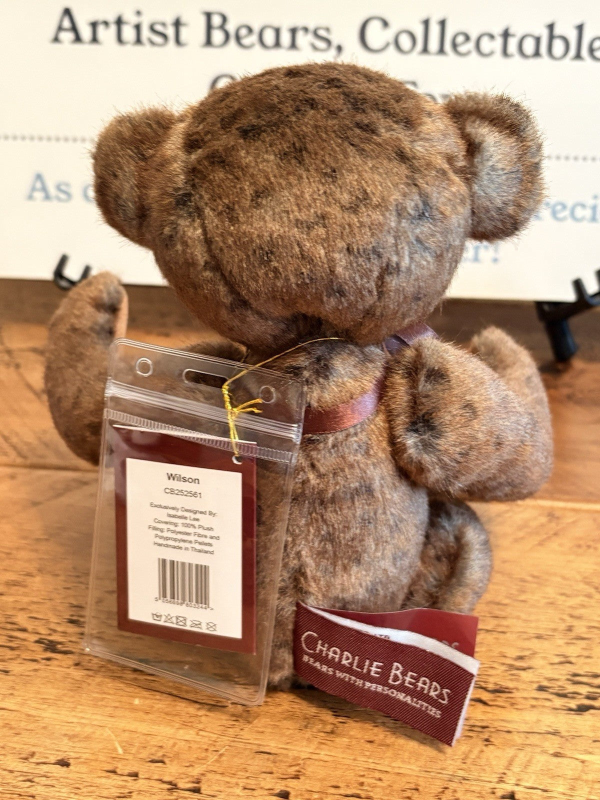 Charlie Bears Wilson Very Cute Bear New with Tags From Hugolicious