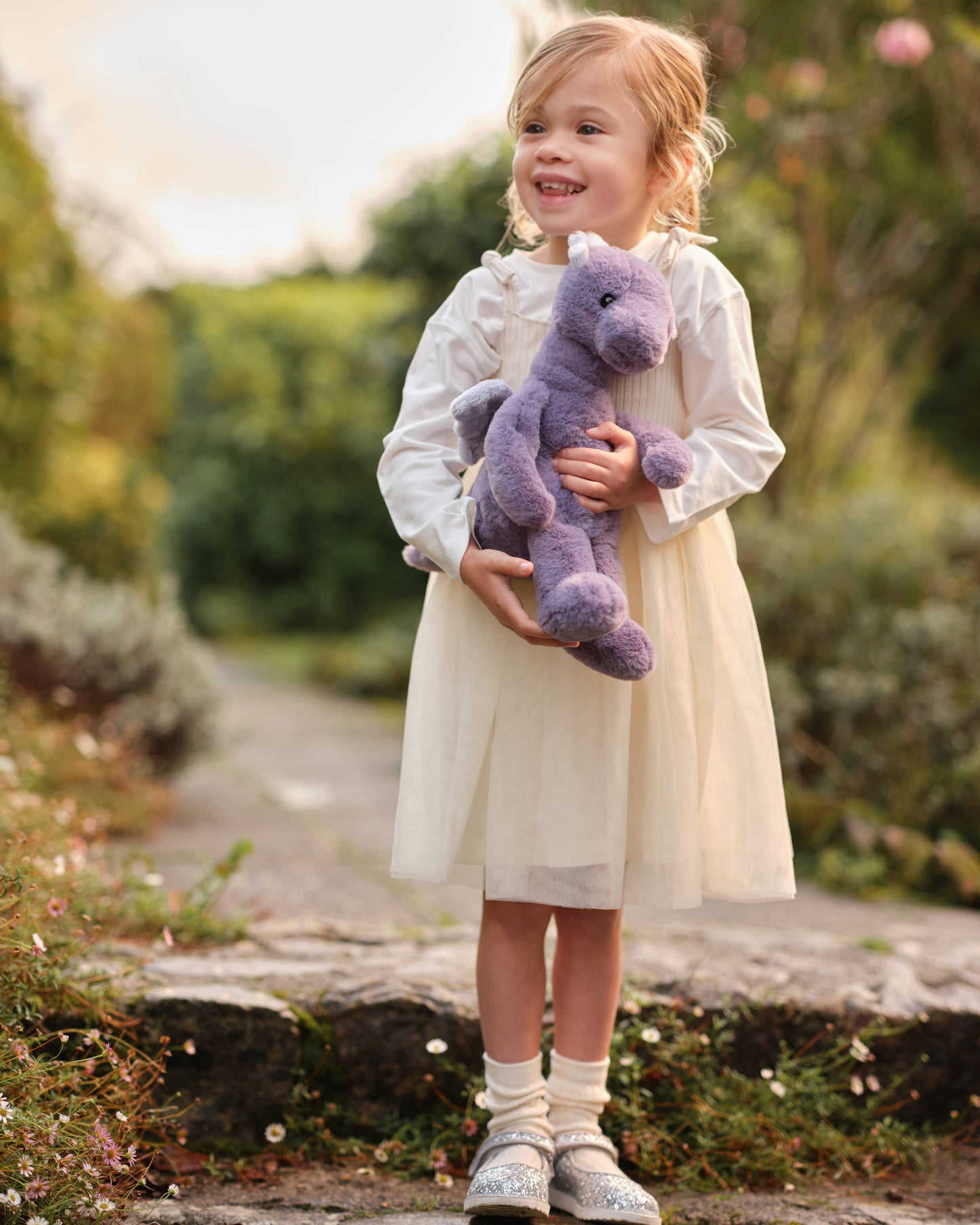 Charlie Bears Ltd - Draco Dragon Soft Lavender Soft Plush Toy Teddy Bear